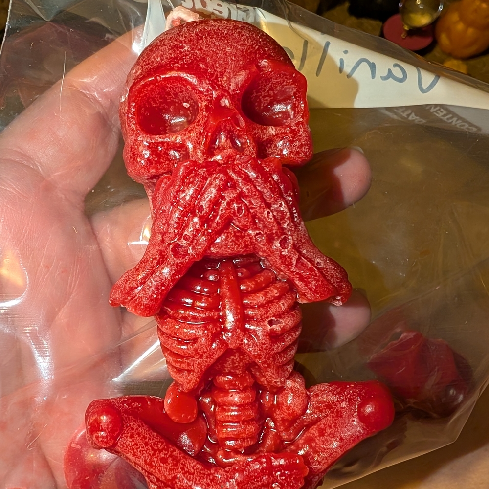 Red Skeleton French Vanilla Scented Candles